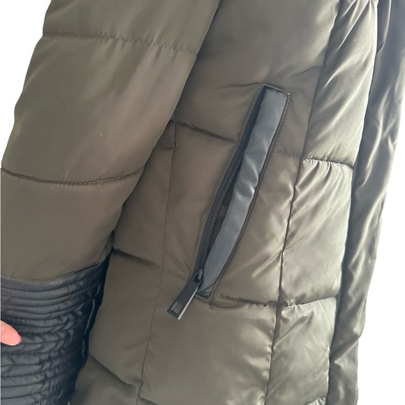 Twik Olive Green Jacket with Faux Fur Trim - Picture 5 of 12